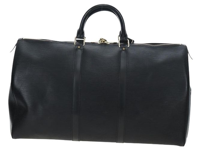 LOUIS VUITTON Epi Keepall 50 Boston Bag Black M42962 LV Auth 197495V Nero - vista 2