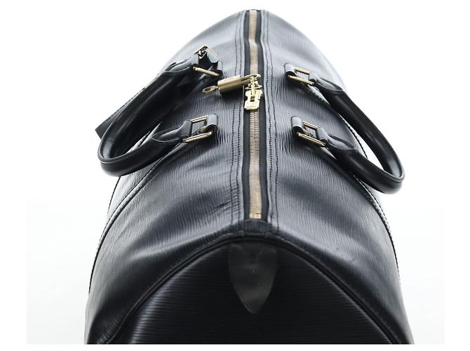 LOUIS VUITTON Epi Keepall 50 Boston Bag Black M42962 LV Auth 197495V Nero - vista 6