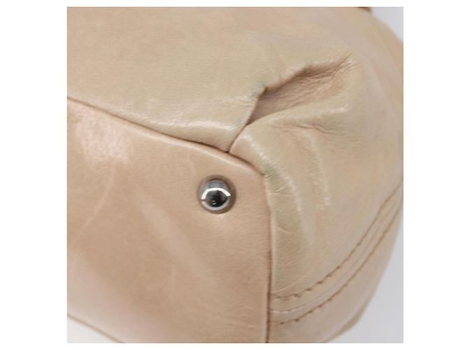 Borsa Miu Miu Vitellolux in pelle 2way Beige Silver Auth 197230V Argento - vista 10