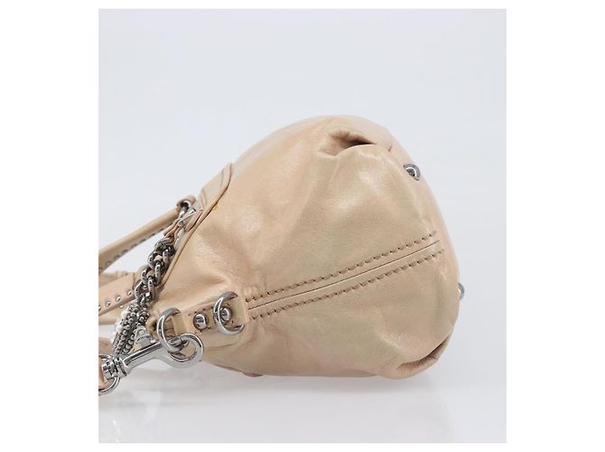 Borsa Miu Miu Vitellolux in pelle 2way Beige Silver Auth 197230V Argento - vista 4