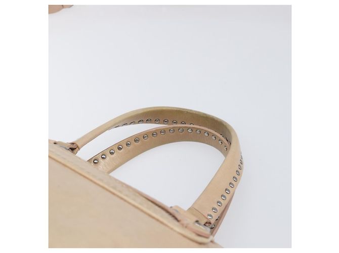 Borsa Miu Miu Vitellolux in pelle 2way Beige Silver Auth 197230V Argento - vista 8
