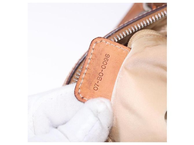 Borsa a mano Christian Dior Trotter Canvas Romantic PVC Marrone Argento Auth 195408SAV - vista 12