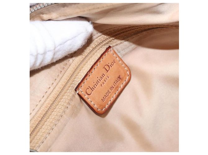 Borsa a mano Christian Dior Trotter Canvas Romantic PVC Marrone Argento Auth 195408SAV - vista 19