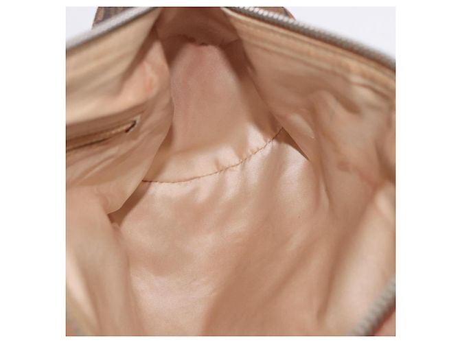 Borsa a mano Christian Dior Trotter Canvas Romantic PVC Marrone Argento Auth 195408SAV - vista 20
