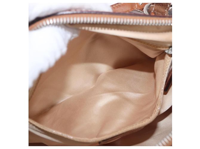 Borsa a mano Christian Dior Trotter Canvas Romantic PVC Marrone Argento Auth 195408SAV - vista 23