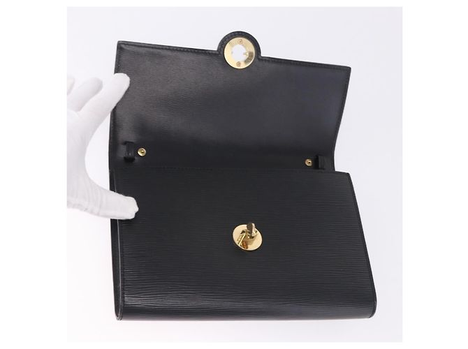 LOUIS VUITTON Epi Pochette Arche Shoulder Bag Black Noir M52572 LV Auth BA15120 Nero - vista 8