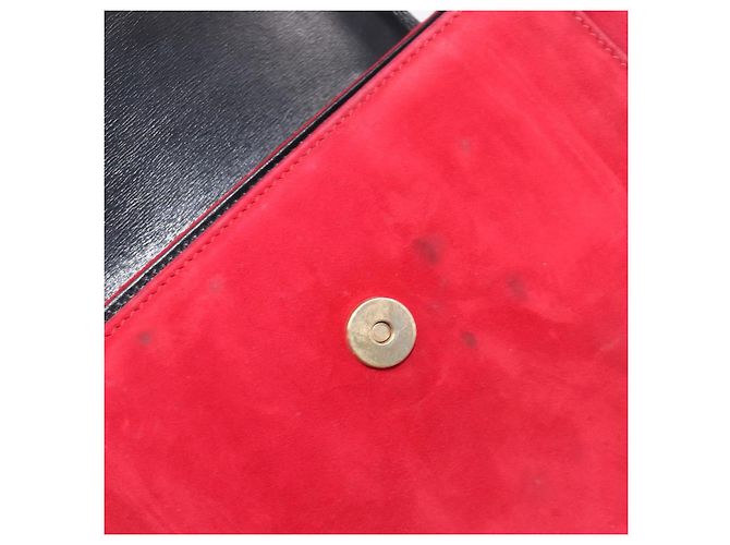Céline Borsa a tracolla Circle CELINE Suede Red Gold Auth 198547A Rosso D'oro - vista 10