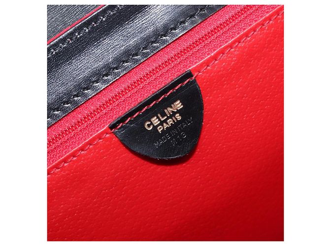 Céline Borsa a tracolla Circle CELINE Suede Red Gold Auth 198547A Rosso D'oro - vista 12