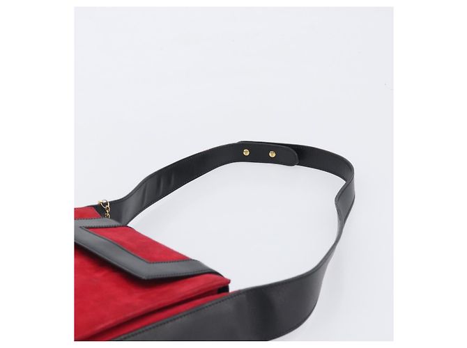 Céline Borsa a tracolla Circle CELINE Suede Red Gold Auth 198547A Rosso D'oro - vista 14