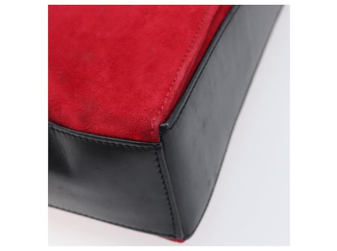 Céline Borsa a tracolla Circle CELINE Suede Red Gold Auth 198547A Rosso D'oro - vista 17