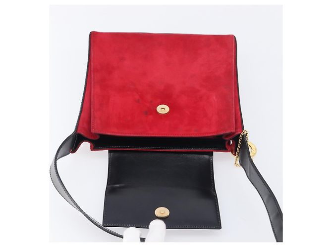 Céline Borsa a tracolla Circle CELINE Suede Red Gold Auth 198547A Rosso D'oro - vista 18