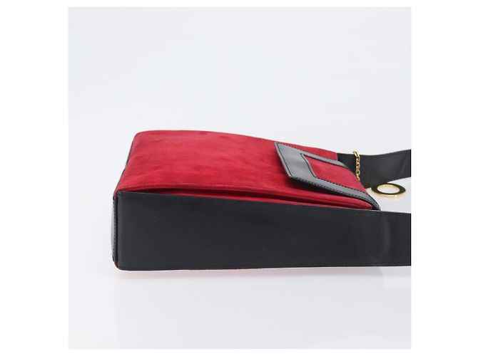 Céline Borsa a tracolla Circle CELINE Suede Red Gold Auth 198547A Rosso D'oro - vista 3