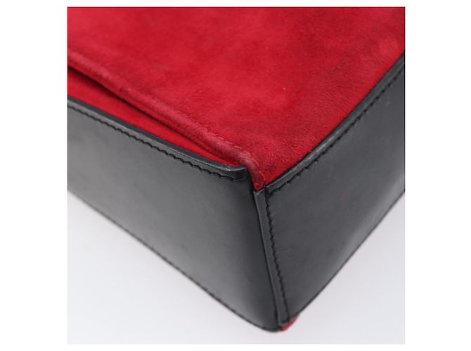 Céline Borsa a tracolla Circle CELINE Suede Red Gold Auth 198547A Rosso D'oro - vista 8