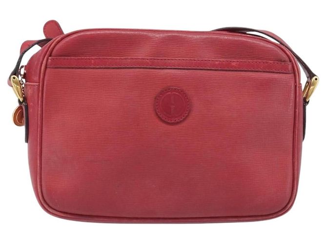 Borsa a tracolla GUCCI in pelle rossa e oro Auth 199603 Rosso D'oro - vista 13