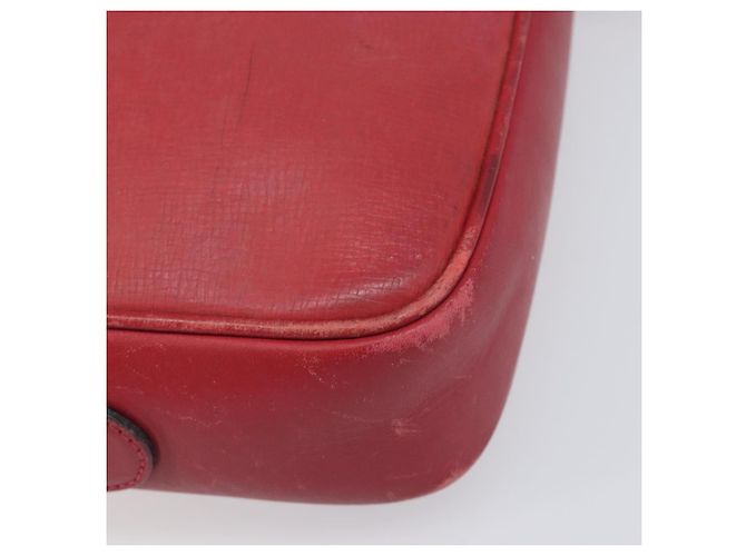Borsa a tracolla GUCCI in pelle rossa e oro Auth 199603 Rosso D'oro - vista 14