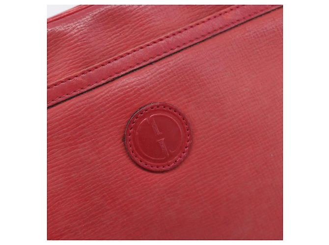 Borsa a tracolla GUCCI in pelle rossa e oro Auth 199603 Rosso D'oro - vista 17