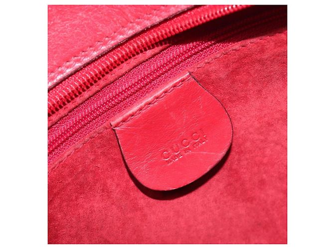 Borsa a tracolla GUCCI in pelle rossa e oro Auth 199603 Rosso D'oro - vista 18