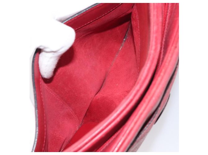 Borsa a tracolla GUCCI in pelle rossa e oro Auth 199603 Rosso D'oro - vista 23