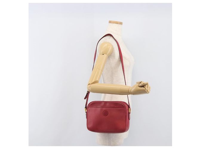 Borsa a tracolla GUCCI in pelle rossa e oro Auth 199603 Rosso D'oro - vista 25