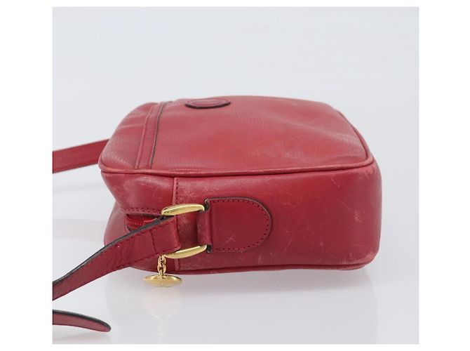 Borsa a tracolla GUCCI in pelle rossa e oro Auth 199603 Rosso D'oro - vista 4