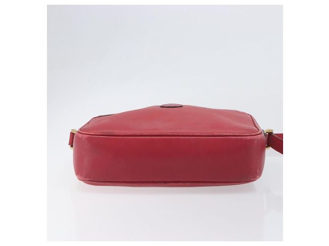 Borsa a tracolla GUCCI in pelle rossa e oro Auth 199603 Rosso D'oro - vista 5