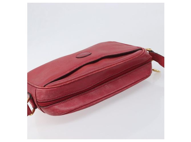 Borsa a tracolla GUCCI in pelle rossa e oro Auth 199603 Rosso D'oro - vista 6