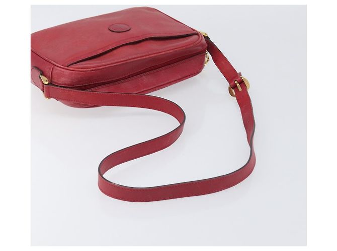 Borsa a tracolla GUCCI in pelle rossa e oro Auth 199603 Rosso D'oro - vista 7