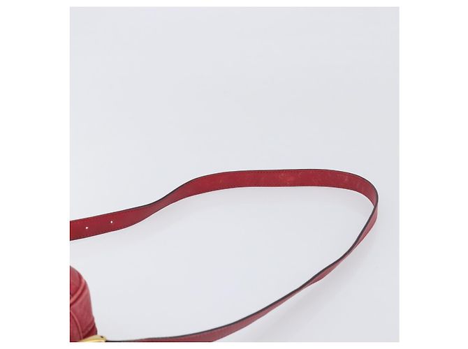 Borsa a tracolla GUCCI in pelle rossa e oro Auth 199603 Rosso D'oro - vista 8