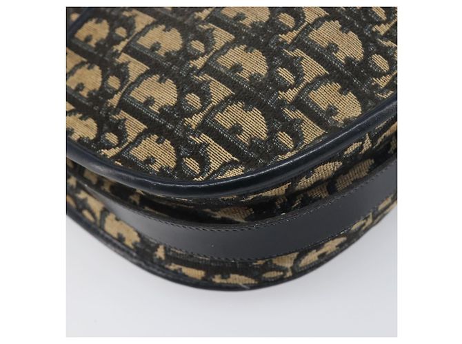 Borsa a tracolla Christian Dior Trotter Canvas Navy Gold Tone Auth 198886 Blu navy - vista 15