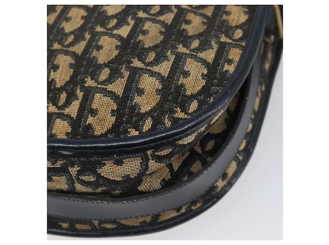 Borsa a tracolla Christian Dior Trotter Canvas Navy Gold Tone Auth 198886 Blu navy - vista 16
