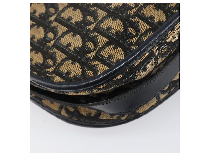Borsa a tracolla Christian Dior Trotter Canvas Navy Gold Tone Auth 198886 Blu navy - vista 17