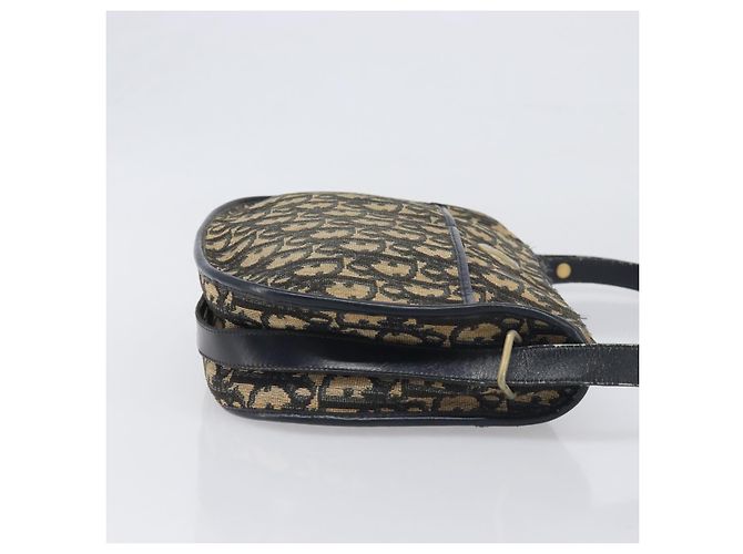 Borsa a tracolla Christian Dior Trotter Canvas Navy Gold Tone Auth 198886 Blu navy - vista 3