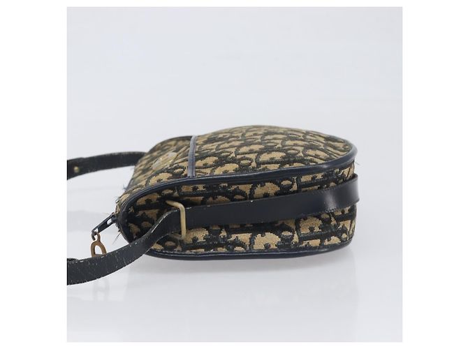 Borsa a tracolla Christian Dior Trotter Canvas Navy Gold Tone Auth 198886 Blu navy - vista 4