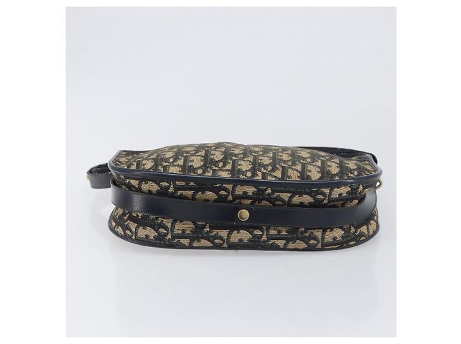 Borsa a tracolla Christian Dior Trotter Canvas Navy Gold Tone Auth 198886 Blu navy - vista 5
