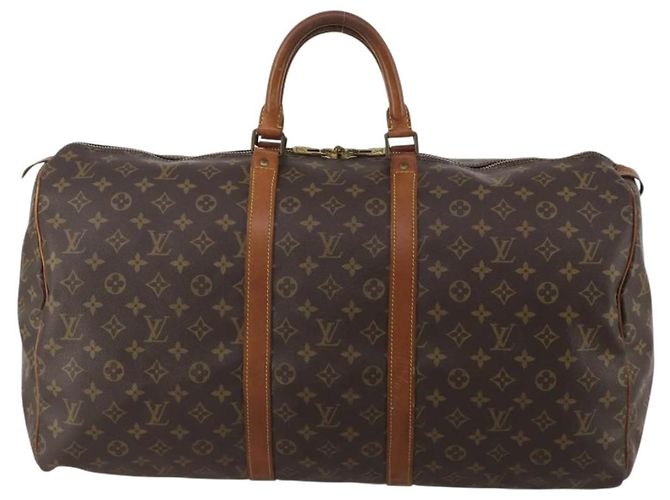 LOUIS VUITTON Monogram Keepall 55 Boston Bag M41424 LV Auth 197524 Monogramma - vista 13
