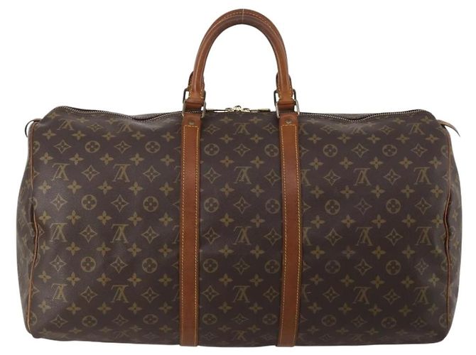 LOUIS VUITTON Monogram Keepall 55 Boston Bag M41424 LV Auth 197524 Monogramma - vista 2