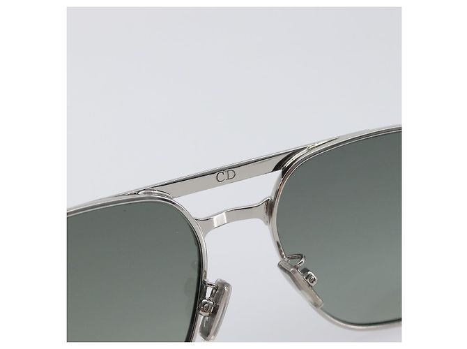 Gafas de sol Christian Dior metal Silver Auth BA15207M Plata - vista 15