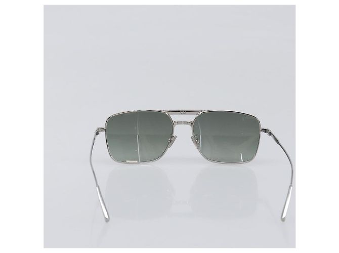 Gafas de sol Christian Dior metal Silver Auth BA15207M Plata - vista 2