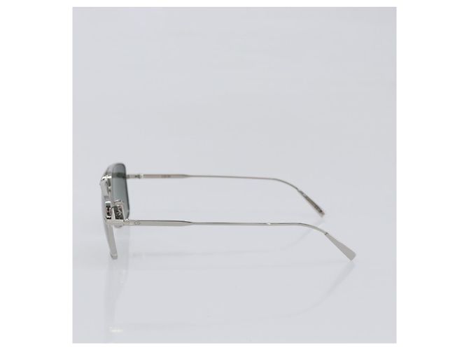 Gafas de sol Christian Dior metal Silver Auth BA15207M Plata - vista 3
