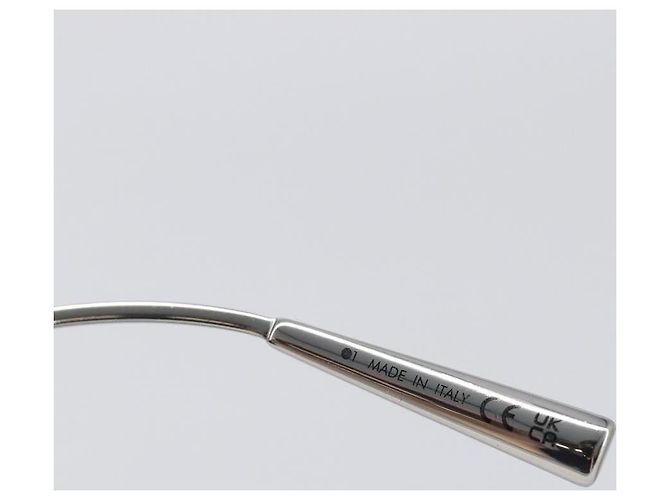 Gafas de sol Christian Dior metal Silver Auth BA15207M Plata - vista 9