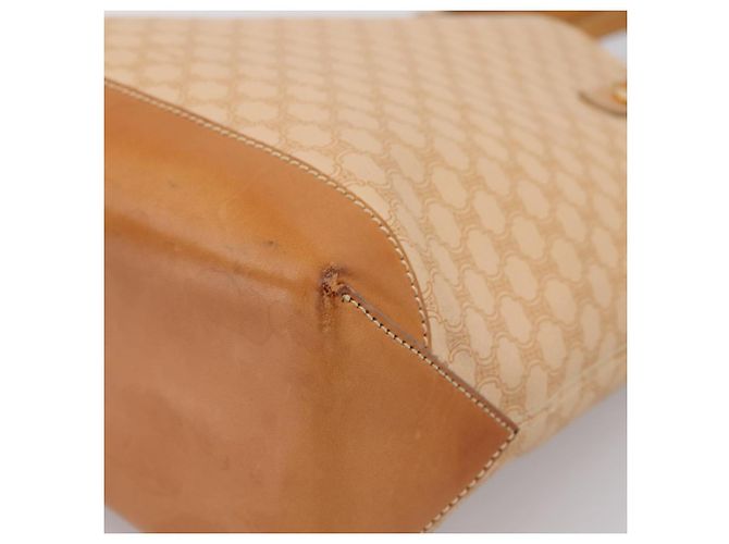 Céline CELINE Macadam Canvas Tote Bag PVC Leder Beige Gold Auth ka5912 Golden - Ansicht 14