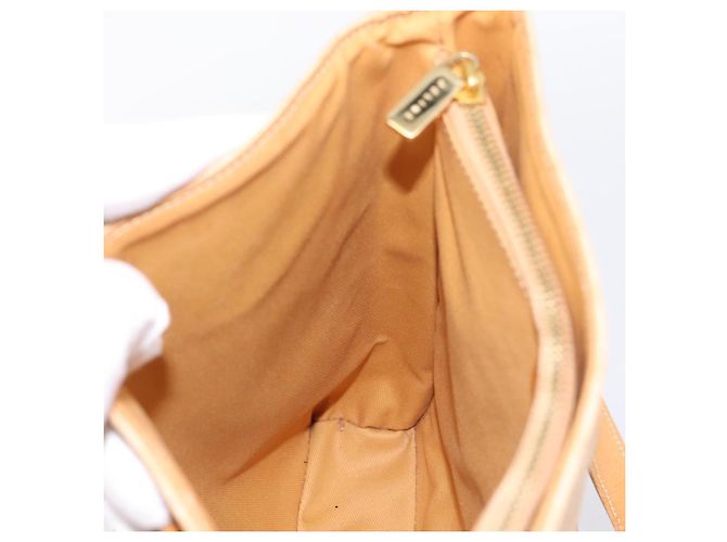 Céline CELINE Macadam Canvas Tote Bag PVC Leder Beige Gold Auth ka5912 Golden - Ansicht 18