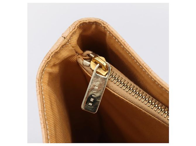 Céline CELINE Macadam Canvas Tote Bag PVC Leder Beige Gold Auth ka5912 Golden - Ansicht 19
