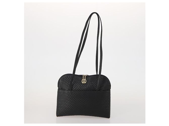 Borsa a tracolla BALLY in pelle Set da 2 Nero Bianco Auth bs36550 - vista 2