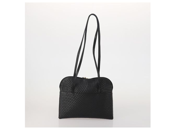 Borsa a tracolla BALLY in pelle Set da 2 Nero Bianco Auth bs36550 - vista 3