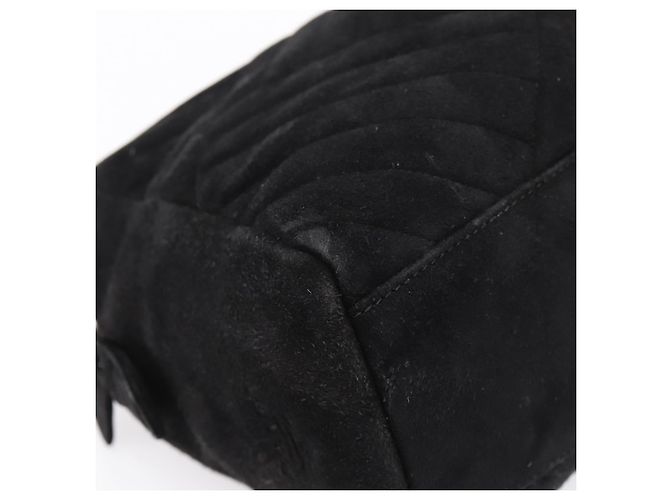 Borsa PRADA Suede Black Gold Auth 197809 Nero D'oro - vista 15