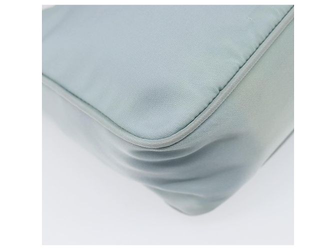 PRADA Accessory Pouch Nylon Light Blue Silver Auth 200143 Silvery - view 16