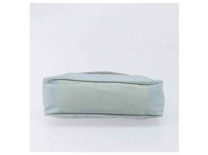 PRADA Accessory Pouch Nylon Light Blue Silver Auth 200143 Silvery - view 5