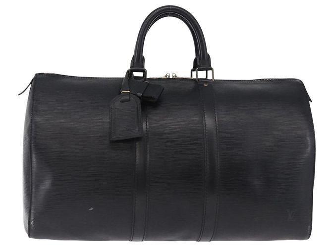LOUIS VUITTON Epi Keepall 45 Boston Bag Black M42972 LV Auth 194748 Nero - vista 13
