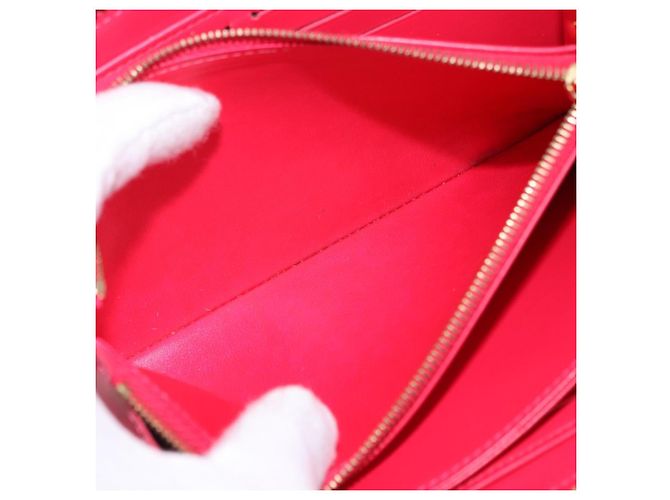 LOUIS VUITTON Monogram Vernis Zippy Long Wallet Pink M93058 LV Auth 196066V Rosa - vista 11
